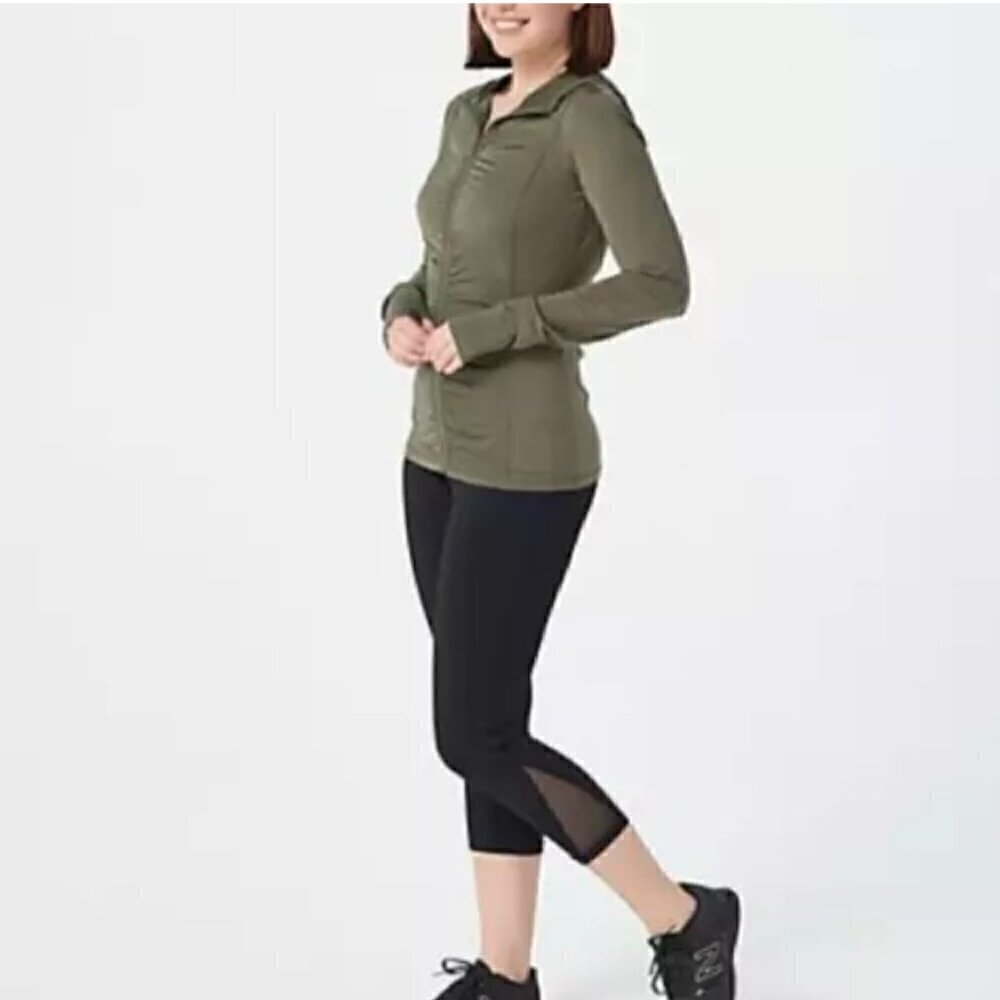 NEW Zuda Green Z-Sol Hooded Zip Jacket - Size XXS